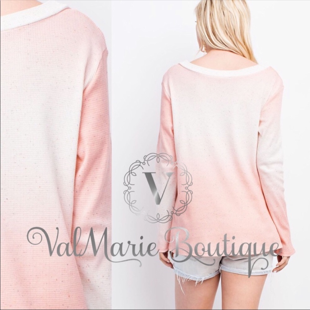 FEELING BEACHY coral ombré top - Picture 4 of 5